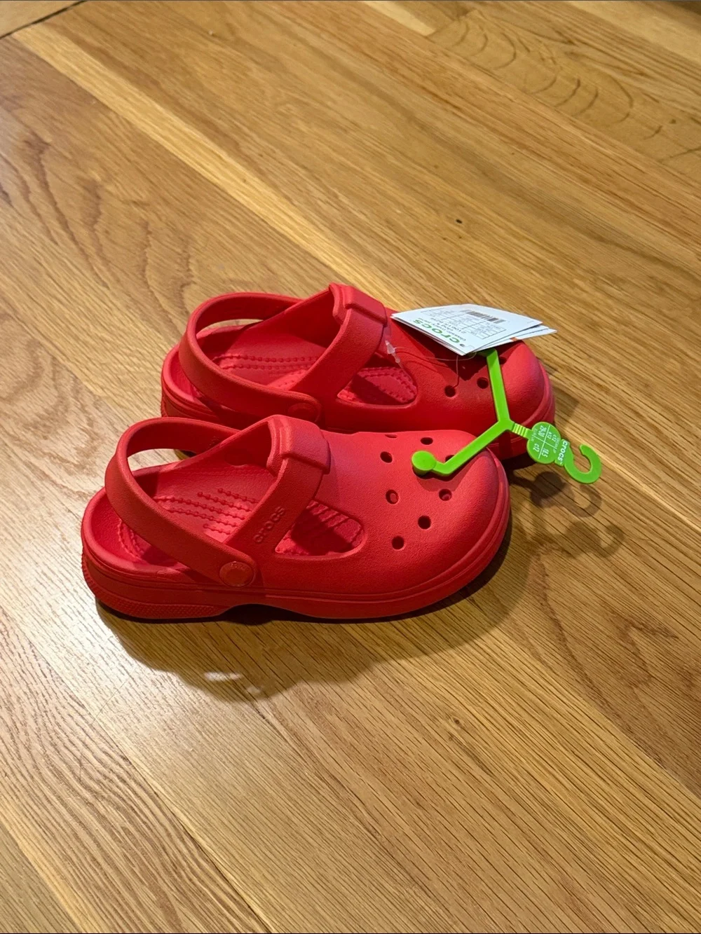 CROCS Kids Mary Jane Classic Clog in Bright Red